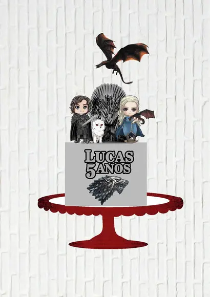 Arquivo de Corte Topo de Bolo Game Of Throne