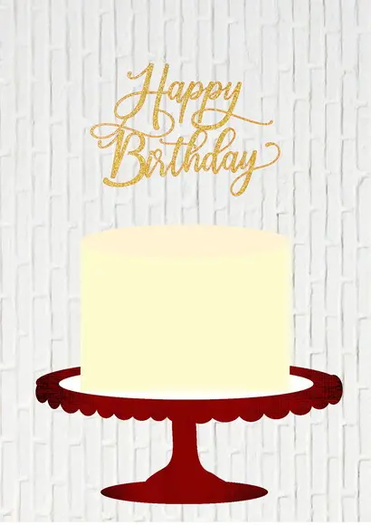 Arquivo de Corte Topo de Bolo Happy Birthday com Glifos