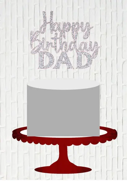 Arquivo de Corte Topo de Bolo Happy Birthday Dad