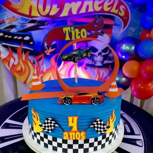 Arquivo de Corte Topo de Bolo Hot Wheels Lupen