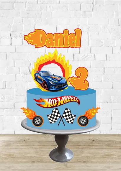 Arquivo de Corte Topo de Bolo Hot Wheels Tocha Circular
