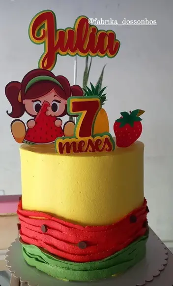 Arquivo de Corte Topo de Bolo Introdução Alimentar Frutas