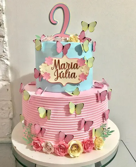 Arquivo de Corte Topo de Bolo Jardim Rosas e Borboletas