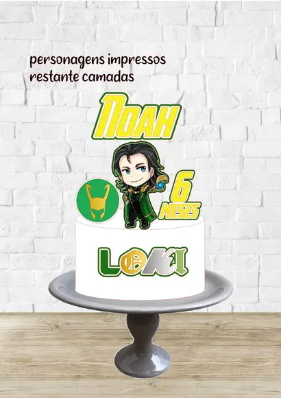 Arquivo de Corte Topo de Bolo Loki