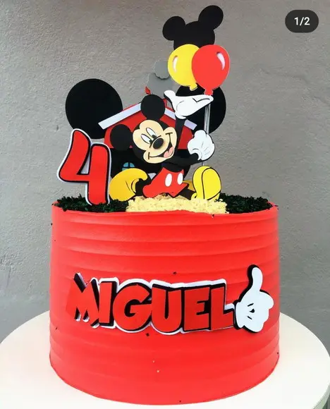 Arquivo de corte topo de bolo mickey camadas