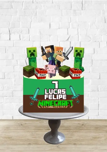 Arquivo de Corte Topo de Bolo Mine Craft Espadas