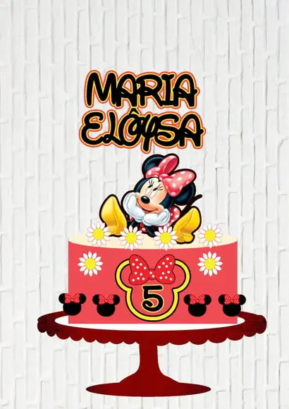 Arquivo de Corte Topo de Bolo Minnie Sentada