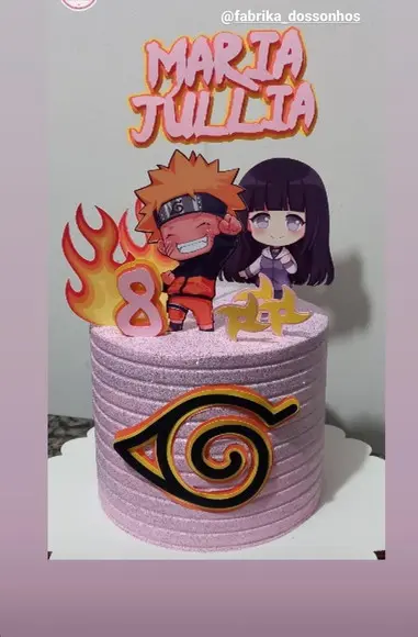 Arquivo De Corte Topo De Bolo Naruto Menina