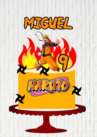 Arquivo de Corte Topo de Bolo Naruto Spinner
