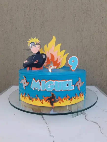 Arquivo de Corte Topo de Bolo Naruto Tocha de Fogo