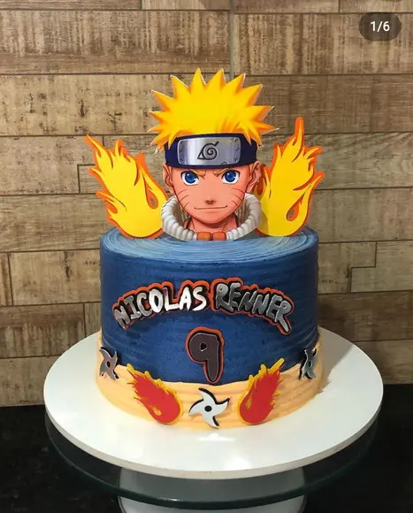 Arquivo de Corte Topo de Bolo Naruto Tocha Camadas