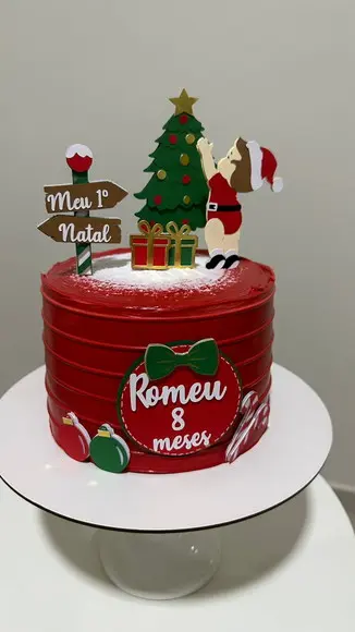 Arquivo de Corte Topo de Bolo Natal Bebe na Arvore