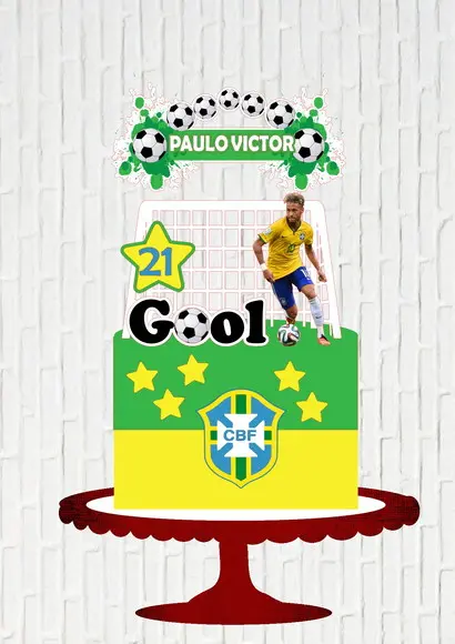 Arquivo de Corte Topo de Bolo Neymar