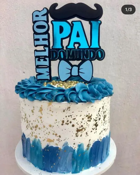 Arquivo de Corte Topo de Bolo o Melhor Pai do Mundo