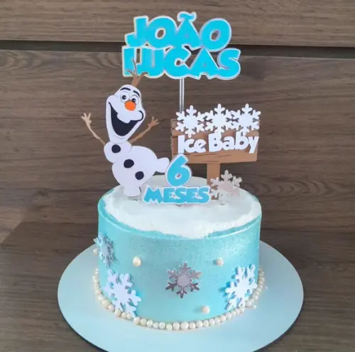 Arquivo de Corte Topo de Bolo Olaf Frozen Camadas