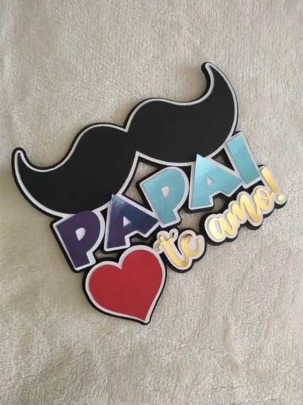 Arquivo de Corte Topo de Bolo Papai Te Amo, Dia dos Pais