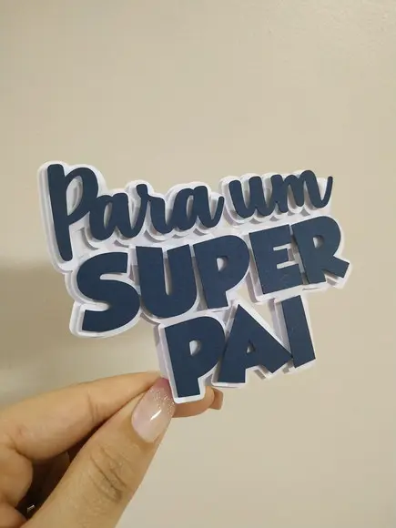 Arquivo De Corte Topo De Bolo Para Um Super Pai Camadas