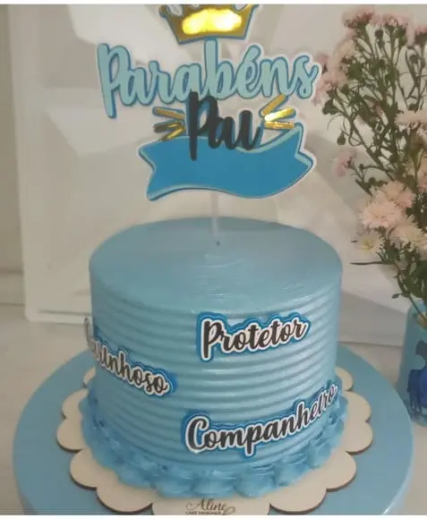 Arquivo de Corte Topo de Bolo Parabéns Pai