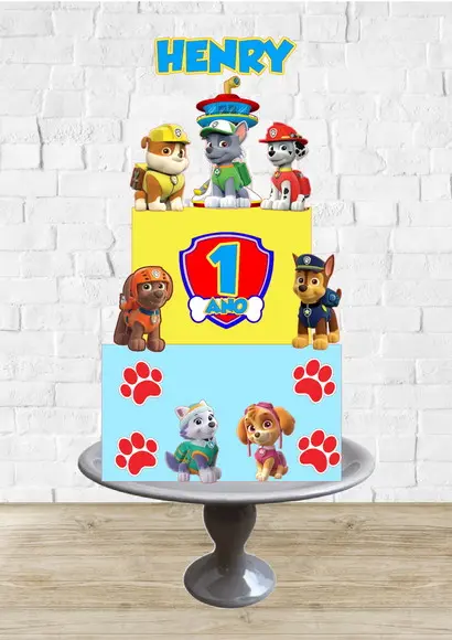Arquivo de Corte Topo de Bolo Patrulha Canina 2 Andares