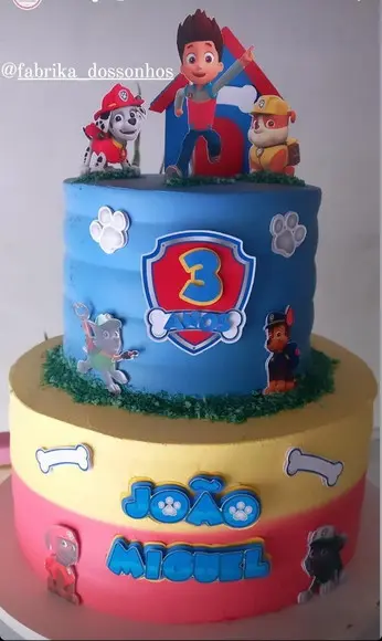 Arquivo de Corte Topo de Bolo Patrulha Canina Casinha 3d
