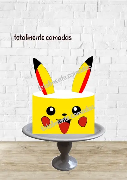 Arquivo de Corte Topo de Bolo Pikachu Camadas