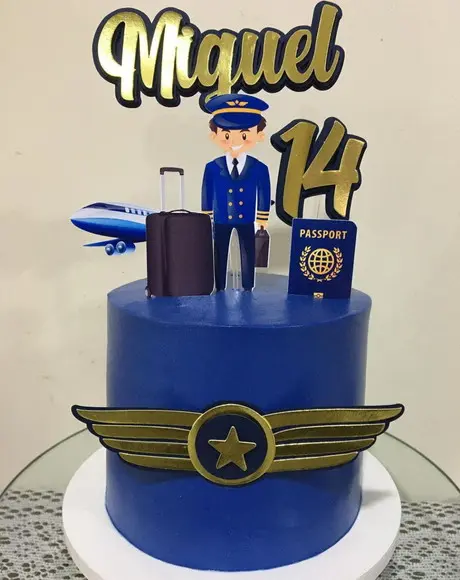 Arquivo de Corte Topo de Bolo Piloto Aviador
