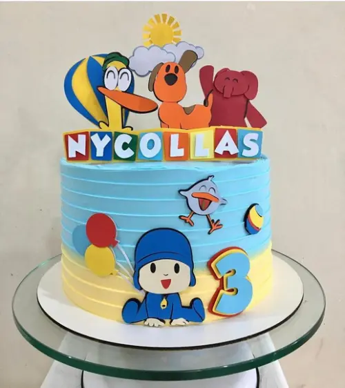 Arquivo De Corte Topo De Bolo Pocoyo Camadas