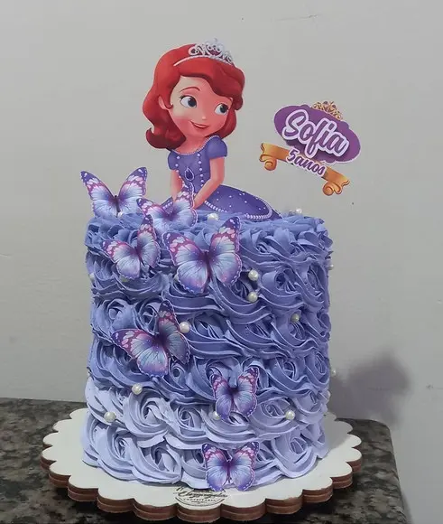 Arquivo de Corte Topo de Bolo Princesinha Sophia Metade