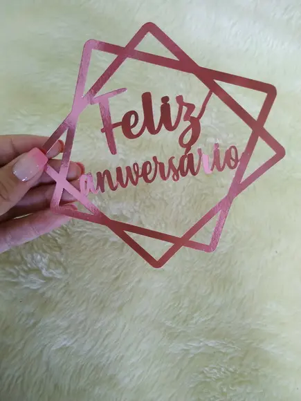 Arquivo De Corte Topo De Bolo Quadricular Feliz Aniversario