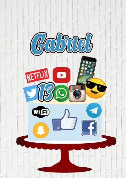 Arquivo de Corte Topo de Bolo Redes Sociais