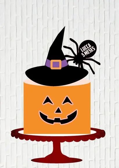 Arquivo de Corte Topo de Bolo Rosto Abobora Halloween