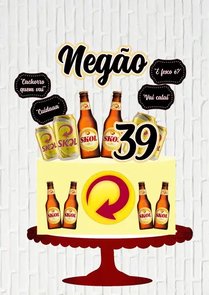Arquivo de Corte Topo de Bolo Skol Plaquinhas