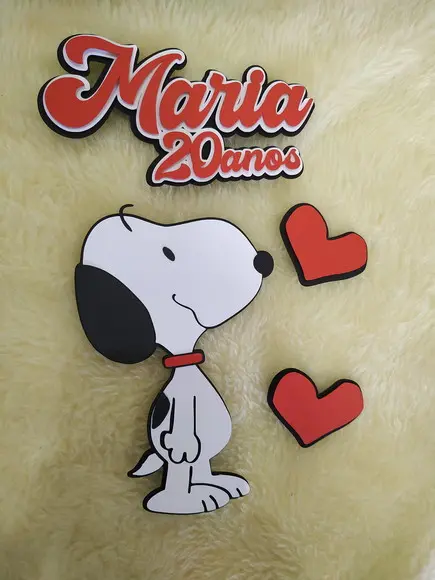 Arquivo de Corte Topo de Bolo Snoopy Camadas