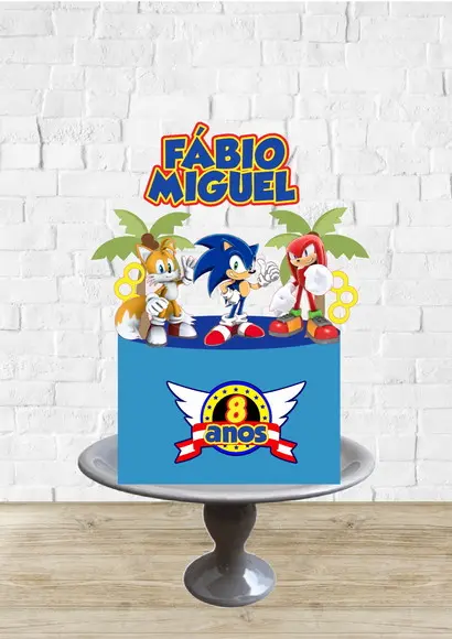 Arquivo de Corte Topo de Bolo Sonic Coqueiros