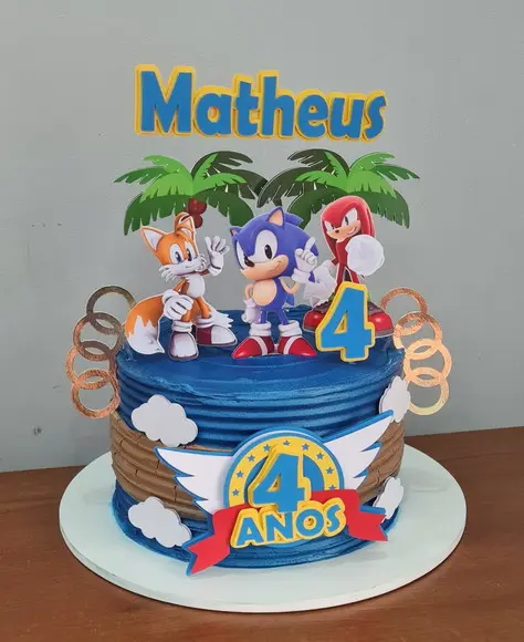 Arquivo de Corte Topo de Bolo Sonic Personagens