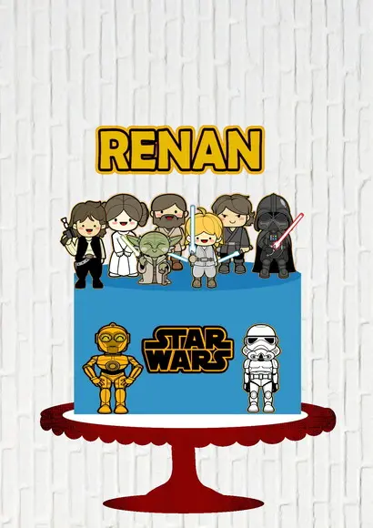 Arquivo de Corte Topo de Bolo Star Wars Cut