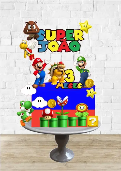 Arquivo de Corte Topo de Bolo Super Mario