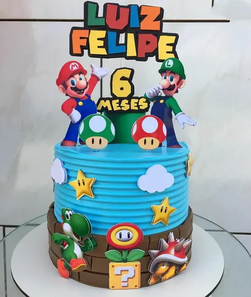 Arquivo de Corte Topo de Bolo Super Mário