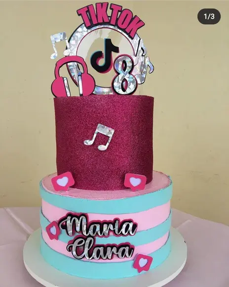 Arquivo de Corte Topo de Bolo Tik Tok