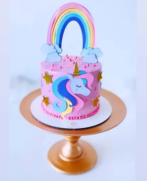 Arquivo de Corte Topo de Bolo Unicornio Arcoiris
