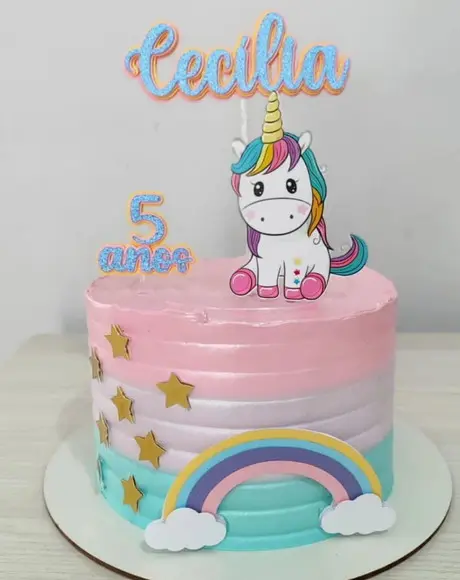 Arquivo de Corte Topo de Bolo Unicornio Sentado