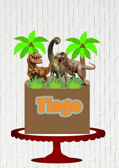 Arquivo de Corte Topo Dinossauros Coqueiro