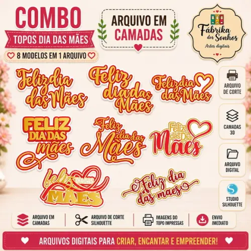 Arquivo de Corte Topo Feliz Dia das Mães