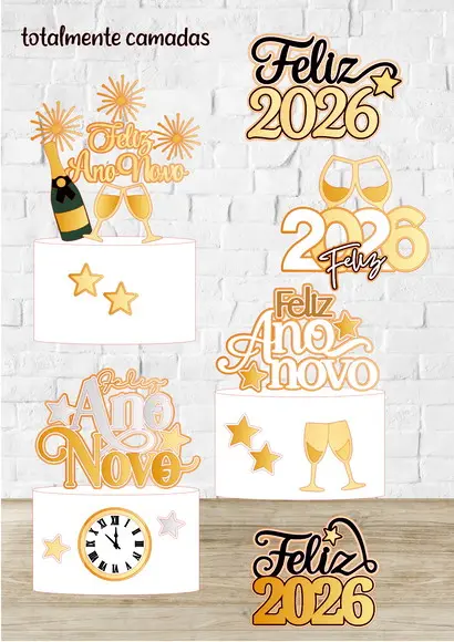 Arquivo de Corte Topo Feliz Ano Novo 2026