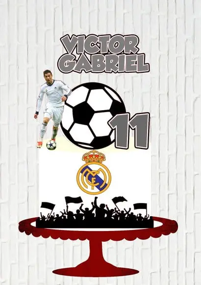 Arquivo de Corte Topo Futebol Real Madrid Bola Torcida