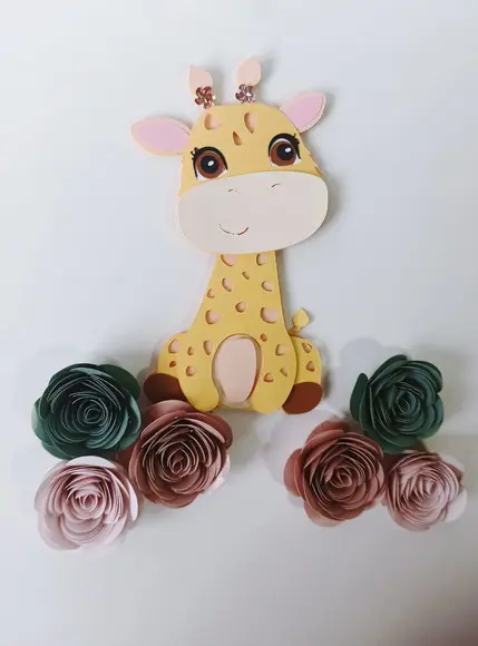 Arquivo de Corte Topo Girafinha Baby Camadas