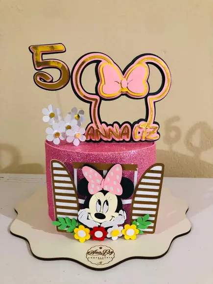 Arquivo de Corte Topo Minnie Janela Camadas