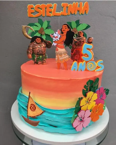 Arquivo de Corte Topo Moana Flores Tropicais