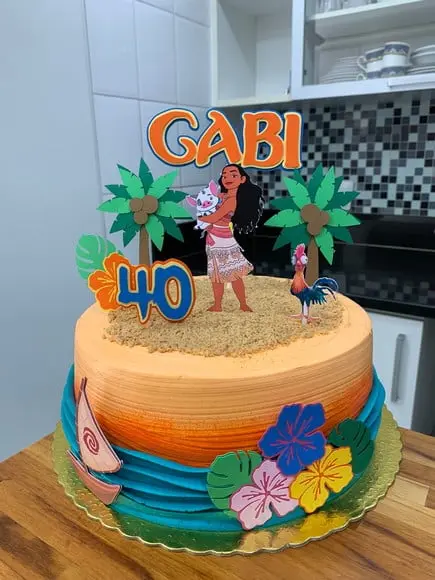 Arquivo de Corte Topo Moana Flores Tropicais 2