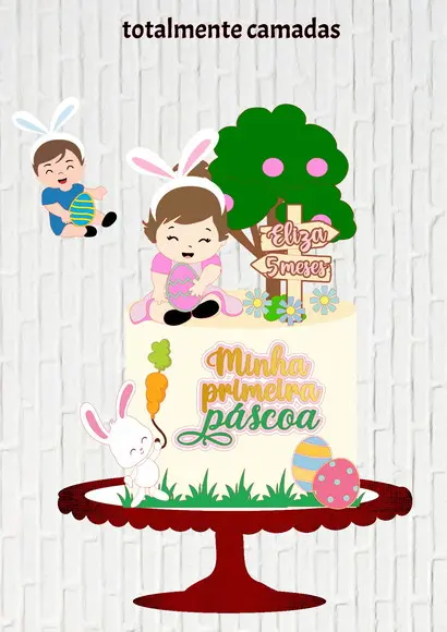 Arquivo de Corte Topo Páscoa Bebê